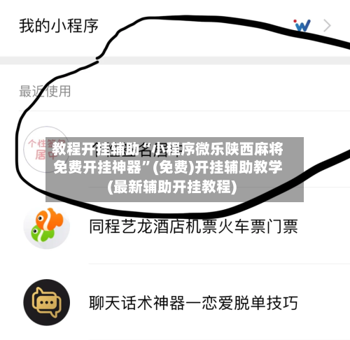 教程开挂辅助“小程序微乐陕西麻将免费开挂神器”(免费)开挂辅助教学(最新辅助开挂教程)-第1张图片