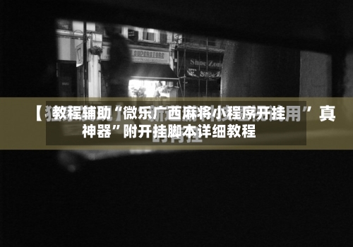 教程辅助“微乐广西麻将小程序开挂神器”附开挂脚本详细教程-第2张图片