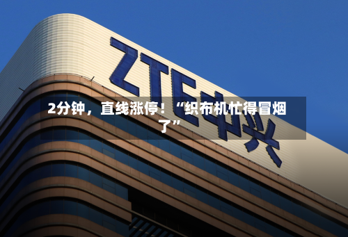 2分钟，直线涨停！“织布机忙得冒烟了	”-第1张图片