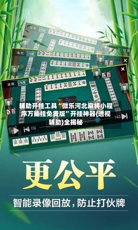 辅助开挂工具“微乐河北麻将小程序万能挂免费版”开挂神器{透视辅助}全揭秘-第1张图片