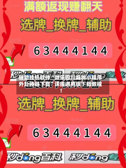 辅助挂机软件“微乐四川麻将小程序外卦神器下载”详细通用版下载教程！-第3张图片