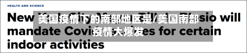 美国疫情下的南部地区是/美国南部疫情大爆发-第3张图片