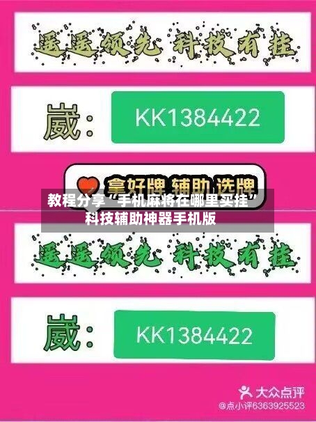 教程分享“手机麻将在哪里买挂”科技辅助神器手机版-第2张图片
