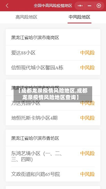 【成都龙泉疫情风险地区,成都龙泉疫情风险地区查询】-第2张图片