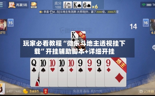 玩家必看教程“微乐斗地主透视挂下载”开挂辅助脚本+详细开挂-第2张图片