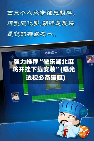 强力推荐“微乐湖北麻将开挂下载安装	”(曝光透视必备猫腻)-第3张图片
