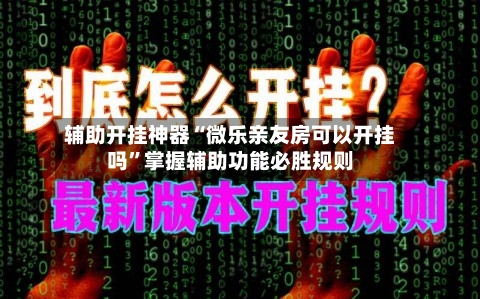 辅助开挂神器“微乐亲友房可以开挂吗	”掌握辅助功能必胜规则-第3张图片