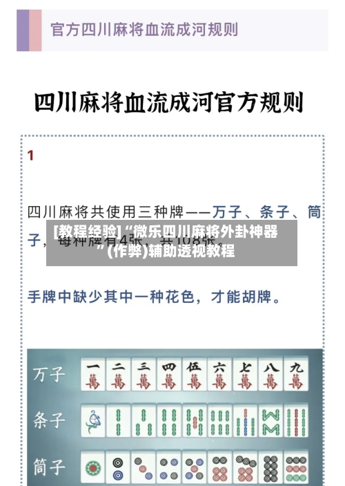 [教程经验]“微乐四川麻将外卦神器”(作弊)辅助透视教程-第2张图片