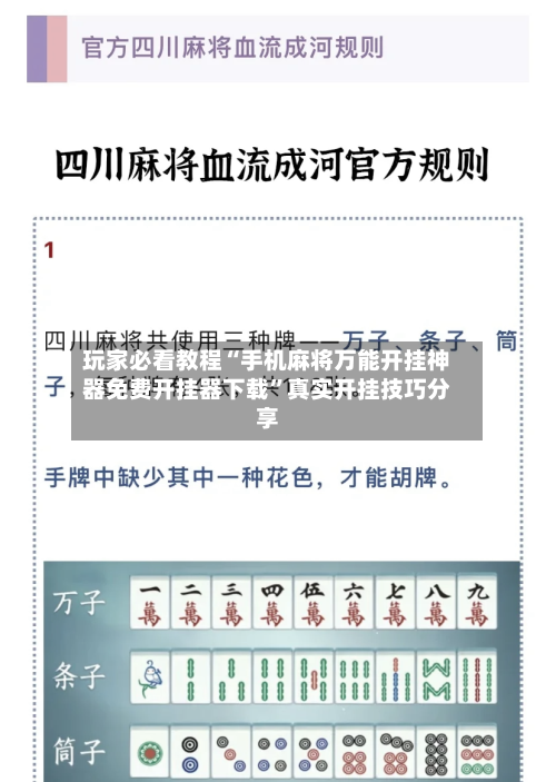 玩家必看教程“手机麻将万能开挂神器免费开挂器下载	”真实开挂技巧分享-第2张图片