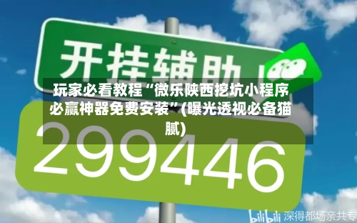 玩家必看教程“微乐陕西挖坑小程序必赢神器免费安装”(曝光透视必备猫腻)-第1张图片