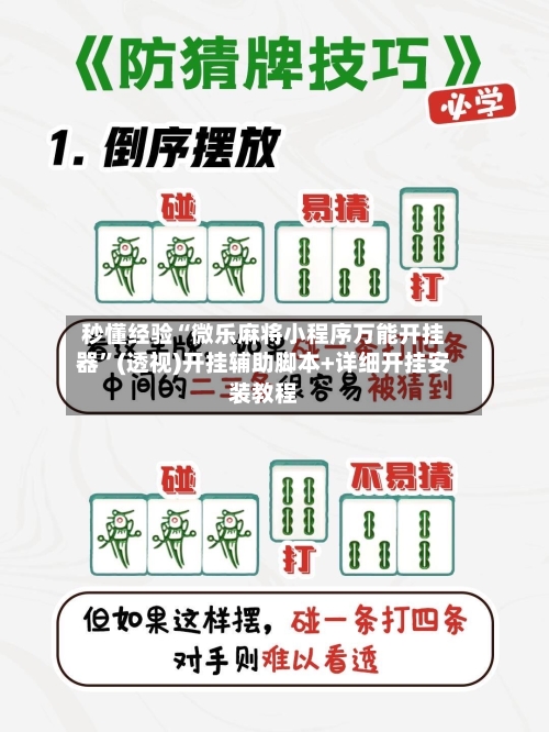 秒懂经验“微乐麻将小程序万能开挂器”(透视)开挂辅助脚本+详细开挂安装教程-第1张图片