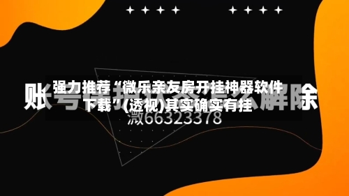 强力推荐“微乐亲友房开挂神器软件下载	”(透视)其实确实有挂-第2张图片