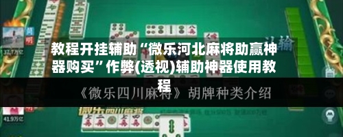 教程开挂辅助“微乐河北麻将助赢神器购买	”作弊(透视)辅助神器使用教程-第1张图片