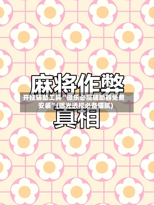 开挂辅助工具“微乐必赢辅助器免费安装	”(曝光透视必备猫腻)-第2张图片