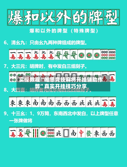 实操教程“唯思竞技麻将开挂辅助作弊	”真实开挂技巧分享-第1张图片
