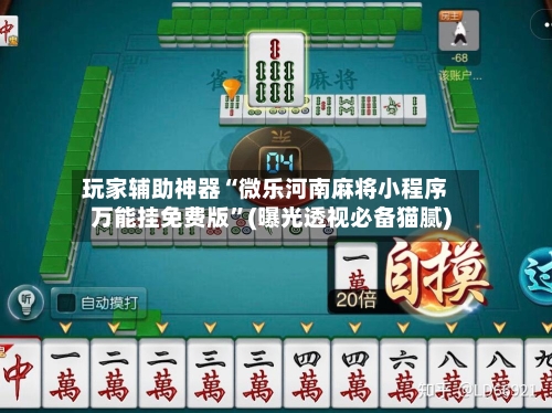 玩家辅助神器“微乐河南麻将小程序万能挂免费版”(曝光透视必备猫腻)-第1张图片
