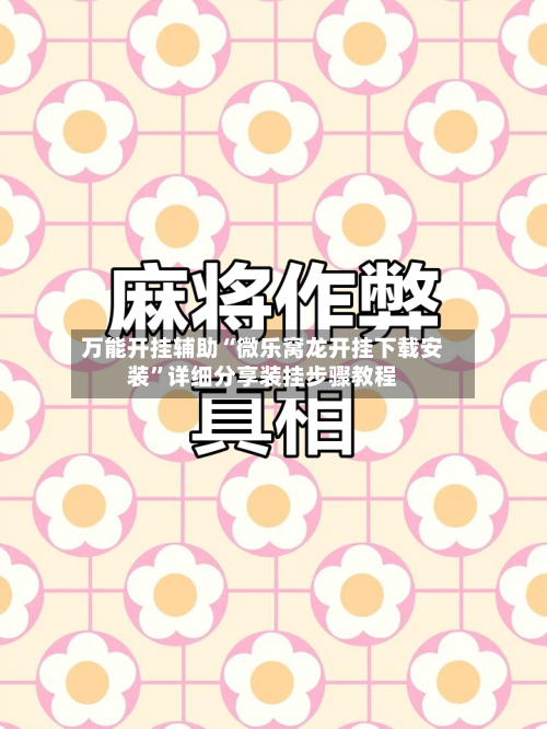 万能开挂辅助“微乐窝龙开挂下载安装	”详细分享装挂步骤教程-第1张图片