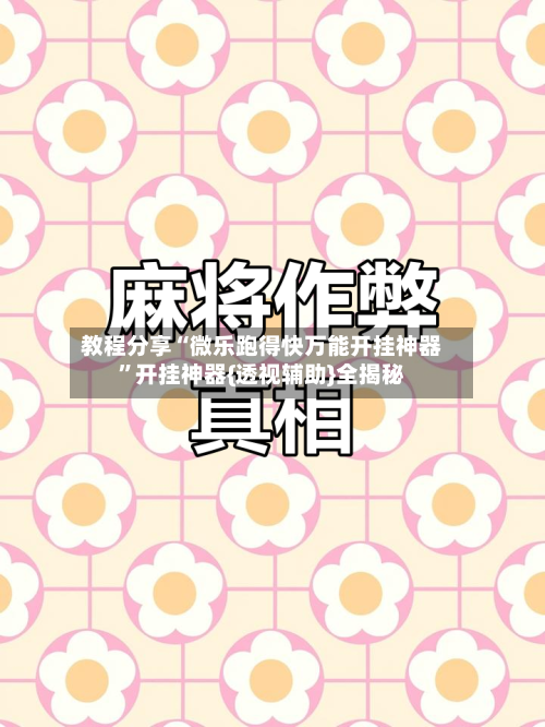 教程分享“微乐跑得快万能开挂神器”开挂神器{透视辅助}全揭秘-第1张图片