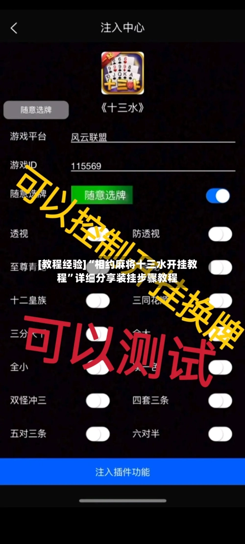 [教程经验]“相约麻将十三水开挂教程”详细分享装挂步骤教程-第1张图片