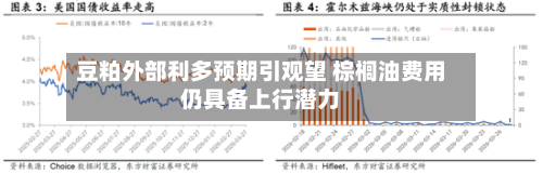 豆粕外部利多预期引观望 棕榈油费用仍具备上行潜力-第1张图片