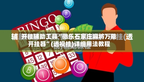 开挂辅助工具“微乐石家庄麻将万能开挂器	”(透视挂)详细用法教程-第2张图片