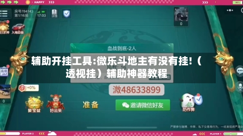 辅助开挂工具:微乐斗地主有没有挂!（透视挂）辅助神器教程-第3张图片