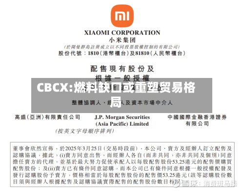CBCX:燃料缺口或重塑贸易格局-第1张图片