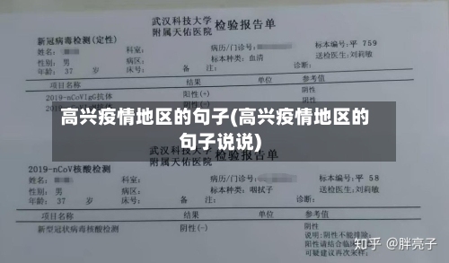高兴疫情地区的句子(高兴疫情地区的句子说说)-第1张图片