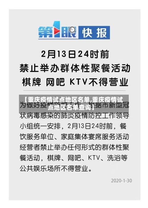 【重庆疫情试点地区名单,重庆疫情试点地区名单查询】-第1张图片