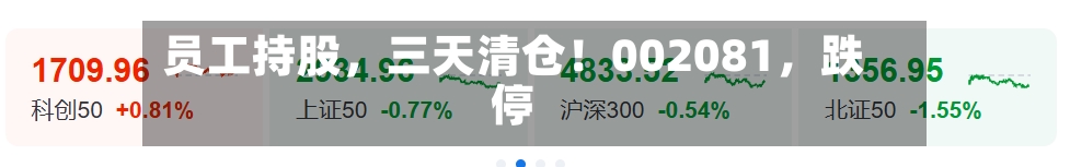 员工持股，三天清仓！002081	，跌停-第1张图片