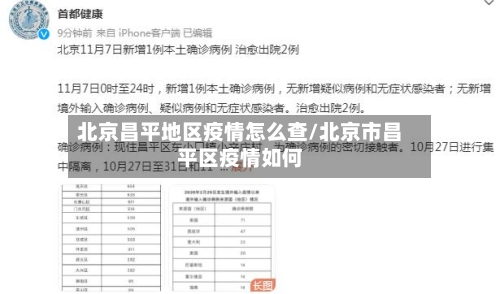 北京昌平地区疫情怎么查/北京市昌平区疫情如何-第1张图片