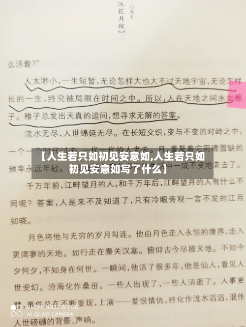 【人生若只如初见安意如,人生若只如初见安意如写了什么】-第3张图片