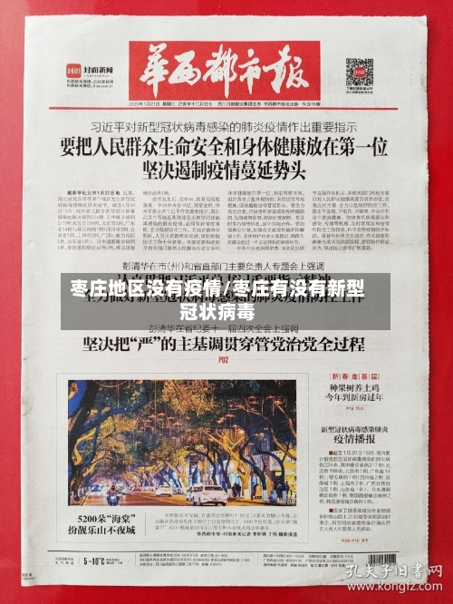 枣庄地区没有疫情/枣庄有没有新型冠状病毒-第3张图片