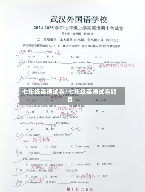 七年级英语试卷/七年级英语试卷题目-第2张图片
