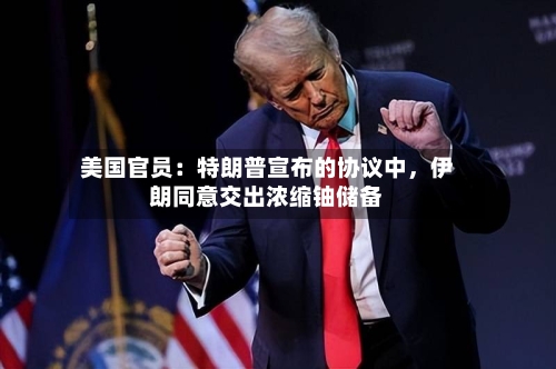 美国官员：特朗普宣布的协议中，伊朗同意交出浓缩铀储备-第1张图片